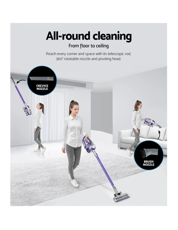 Cordless Stick Handheld Vacuum Cleaner VAC-CL-FT-150-GY-PP 7 Cordless Stick Handheld Vacuum Cleaner VAC-CL-FT-150-GY-PP - Image 5