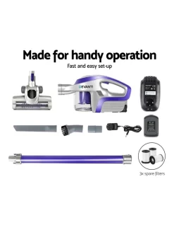 Cordless Stick Handheld Vacuum Cleaner VAC-CL-FT-150-GY-PP 15 Cordless Stick Handheld Vacuum Cleaner VAC-CL-FT-150-GY-PP -Household Items Shop 888187240 7 720x928