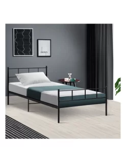 Sol Metal Bed Frame Single Size Black -Household Items Shop 888188950 3 720x928