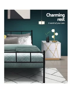 Sol Metal Bed Frame Single Size Black -Household Items Shop 888188950 7 720x928