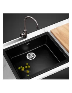 Stone Kitchen Sink 46X41MM Granite Black -Household Items Shop 888634360 3 720x928
