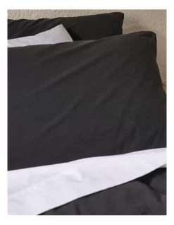 Stonewashed 250TC Cotton Quilt Cover Set In Black -Household Items Shop 889068520 889066900 3 720x928