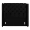 Luxor Tufted & Wing Headboard 150 Black Velvet