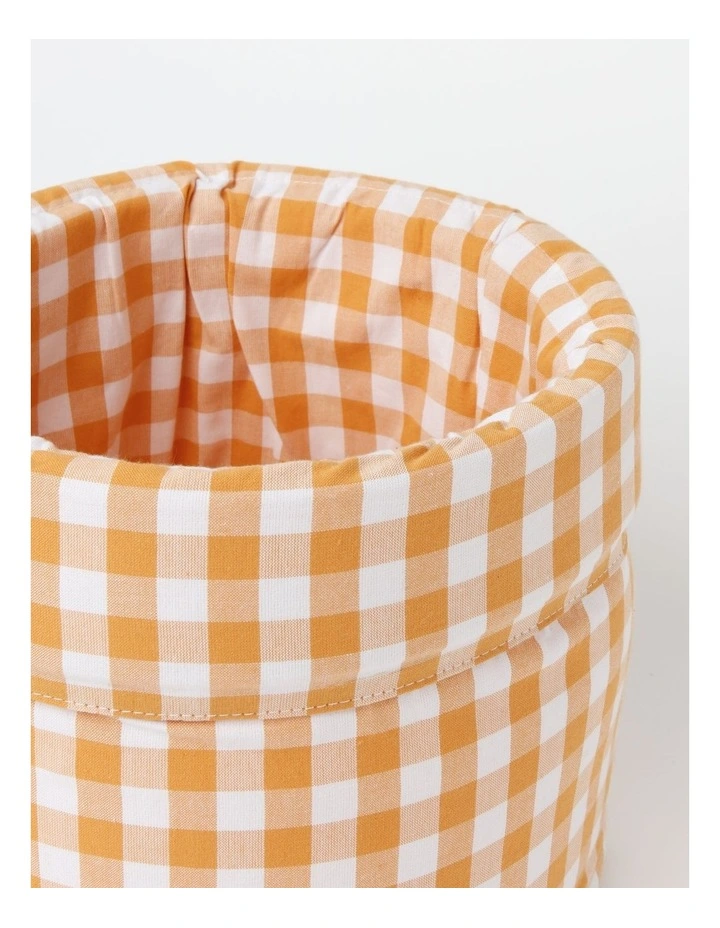 Heritage Gingham Orange Bread Basket Large In Orange 4 Heritage Gingham Orange Bread Basket Large In Orange - Image 2