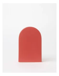 Eli Small Flat Arched Ceramic Vase 12.5x4.5x18.5cm In Pink