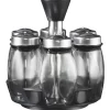 6 Spice Jar Set With Rotating Carousel Stand In Black -Household Items Shop 897168790 1 720x928