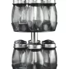 12 Piece Spice Jar Set With Carousel Stand In Black -Household Items Shop 897168880 1 720x928