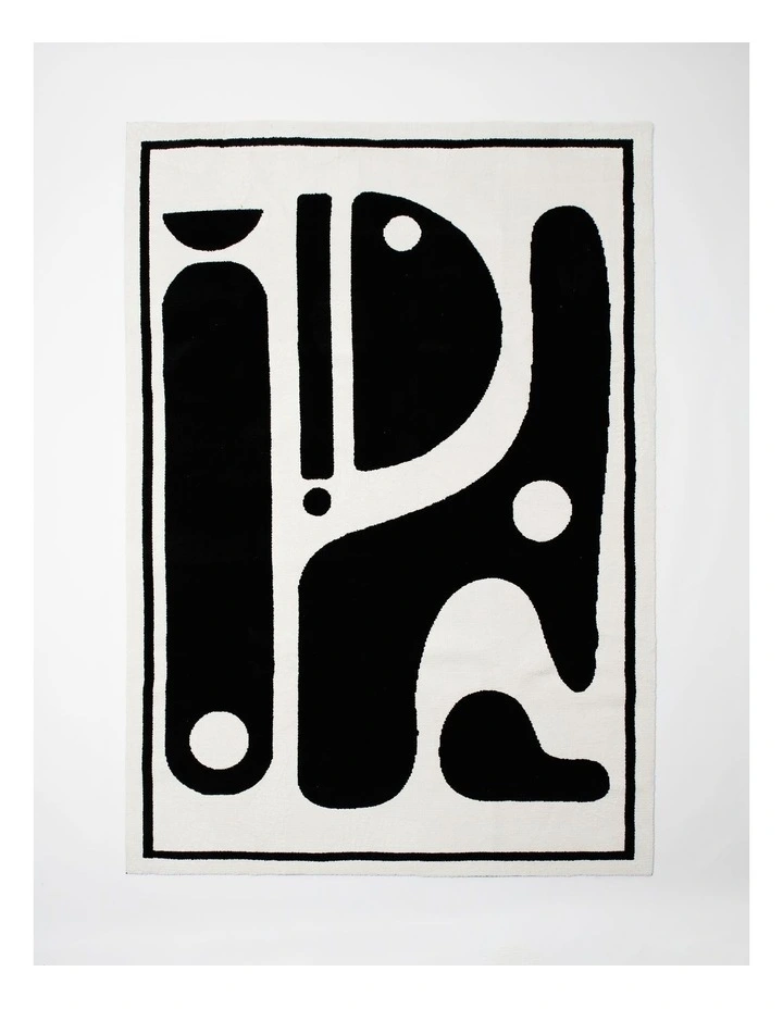 Ritual Geo Rug 230x160cm In Black/White 3 Ritual Geo Rug 230x160cm In Black/White