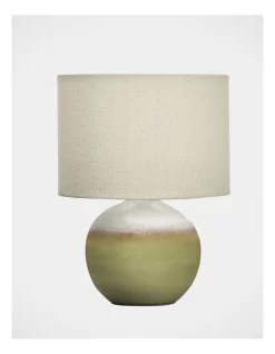 Douglas Green Stain Ceramic Table Lamp 37x27x27cm In Natural