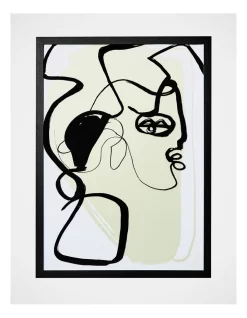 Ritual Line Lady Wall Art 62x3x44.6cm In Black/Yellow