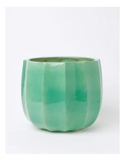 Wasabi Ceramic Planter 31x31x27.5cm In Green