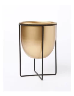 Arne Planter Stand Small 21x15x15cm In Bronze/Black