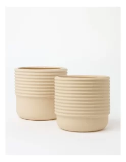 Vida Ceramic Pot 17x17x15.7cm In Light Brown -Household Items Shop 898364440 4 720x928