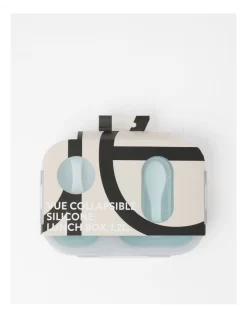 Collapsible Silicone Lunch Box 1.2L 21x16x7cm In Mint