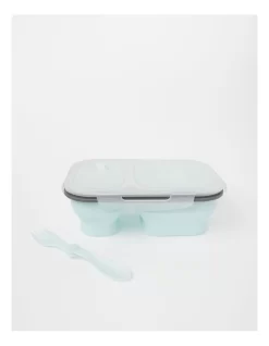 Collapsible Silicone Lunch Box 1.2L 21x16x7cm In Mint -Household Items Shop 899251300 3 720x928