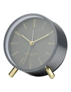 Maya Silent Alarm Clock Charcoal Grey