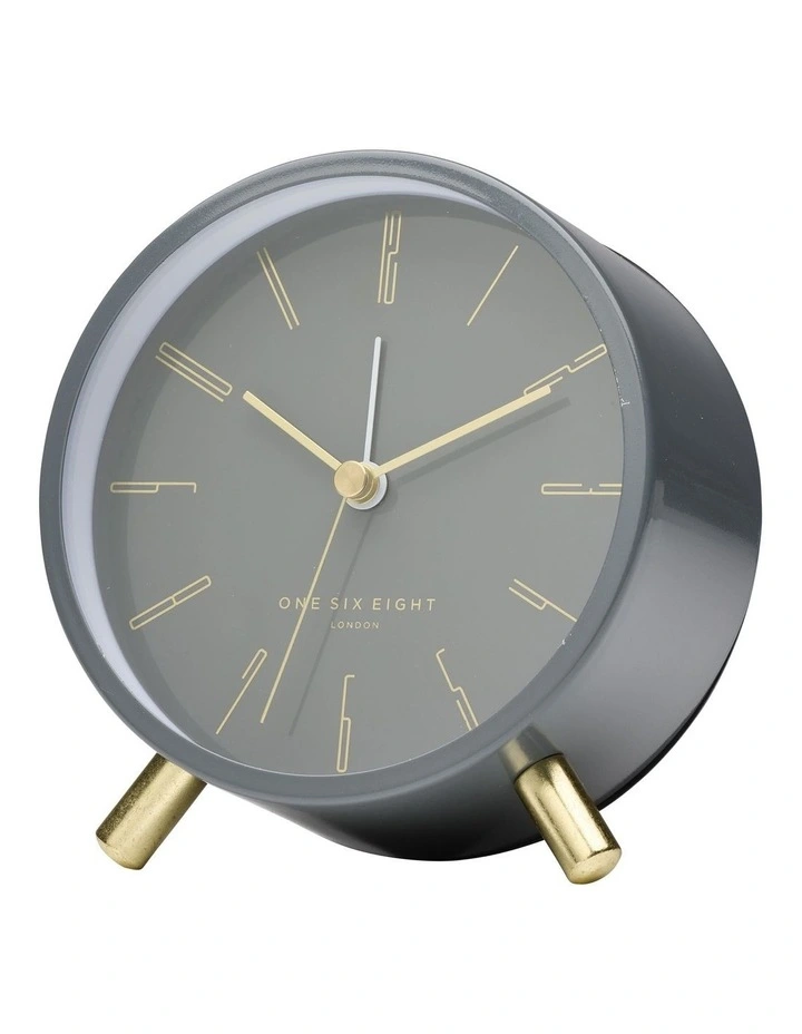 Maya Silent Alarm Clock Charcoal Grey 3 Maya Silent Alarm Clock Charcoal Grey