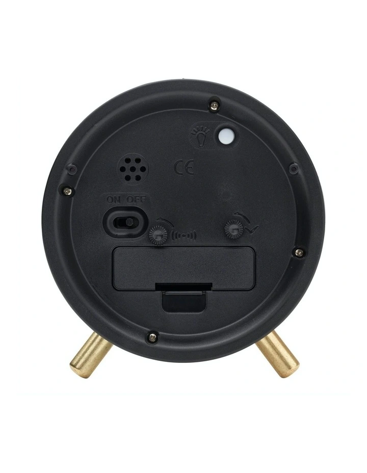 Maya Silent Alarm Clock Charcoal Grey 5 Maya Silent Alarm Clock Charcoal Grey - Image 3