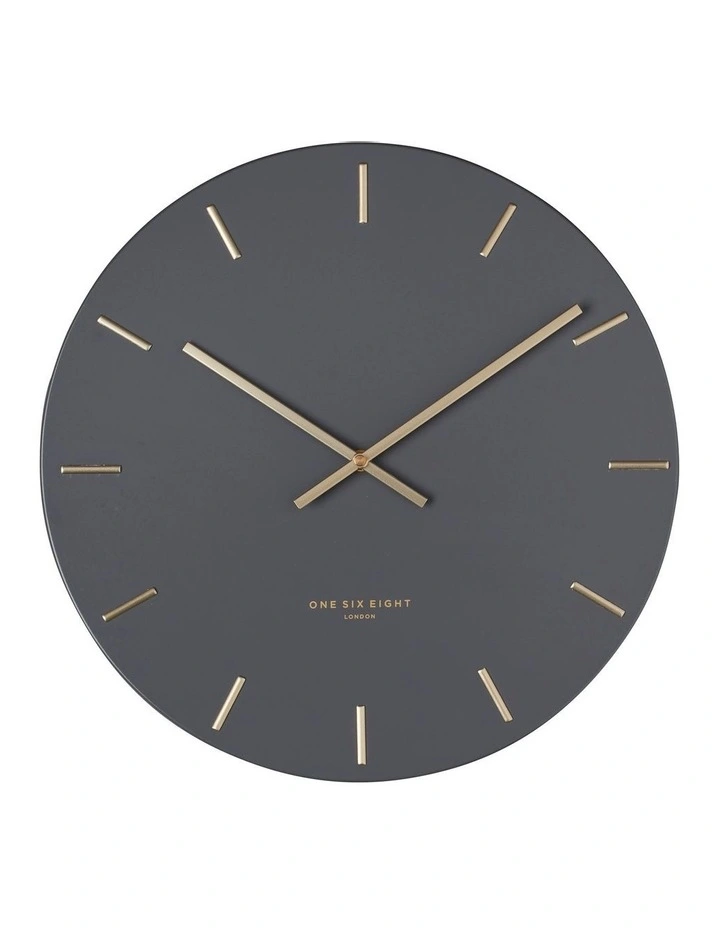 Luca Charcoal 40cm Silent Wall Clock 3 Luca Charcoal 40cm Silent Wall Clock