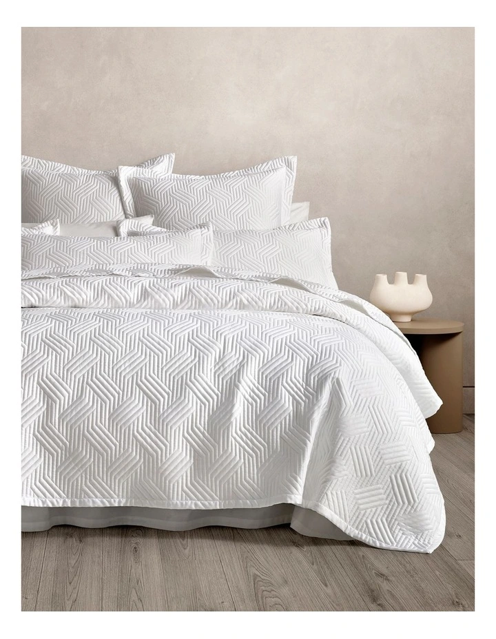 Martella Bed Cover Collection In White 3 Martella Bed Cover Collection In White