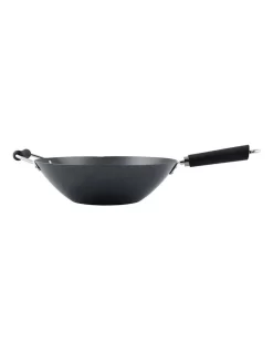 Non-Stick Carbon Steel Wok 35cm Black -Household Items Shop 902662480 3 720x928