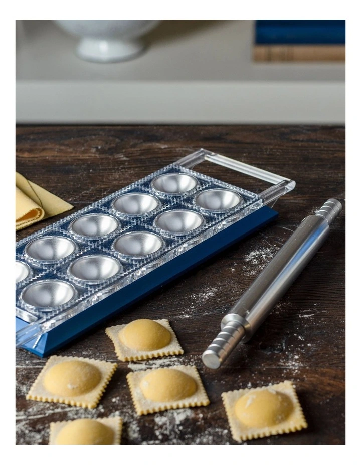 Marcato Ravioli Tablet With Rolling Pin Blue 4 Marcato Ravioli Tablet With Rolling Pin Blue - Image 2