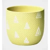 Rubberised Planter Pot 15.5x18cm In Yellow/White -Household Items Shop 906037570 1 1 720x928