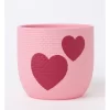 Rubberised Planter Heart Pot 15.5X18cm In Pink -Household Items Shop 906037660 1 720x928