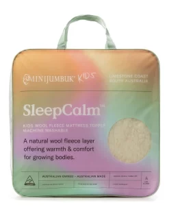 SleepCalm Kids Wool Fleece Mattress Topper