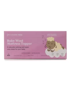 Baby Wool Mattress Topper Cot White