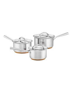 Per Vita Stainless Steel Induction 3 Piece Cookware Set