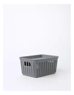 Rattan Look Small Basket 27x19x13cm In Grey -Household Items Shop 913371580 2 720x928