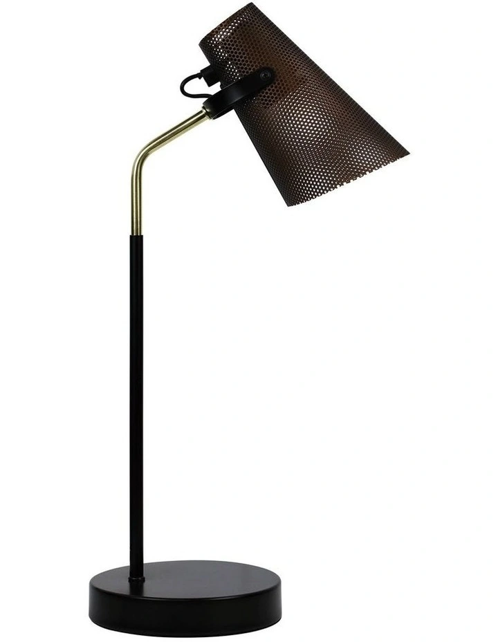 Perfo Desk Lamp Black & Brass 3 Perfo Desk Lamp Black & Brass