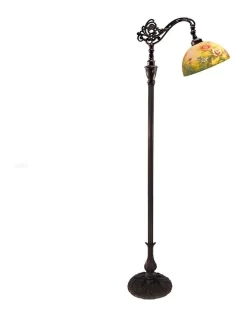 Hand Painted Downbridge Floor Lamp Yellow