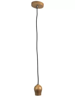 Bud Timber Suspension Pendant Light Brown