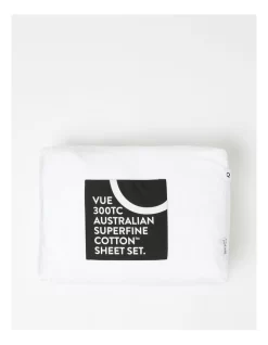 300TC Australian Superfine Cotton Sheet Set In White