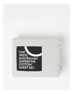 300TC Australian Superfine Cotton Sheet Set In Silver
