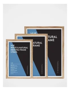 Nesting Rectangle 3 Pack Set In Oak/White