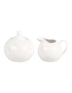 Prominence Creamer & Sugar Bowl Set White