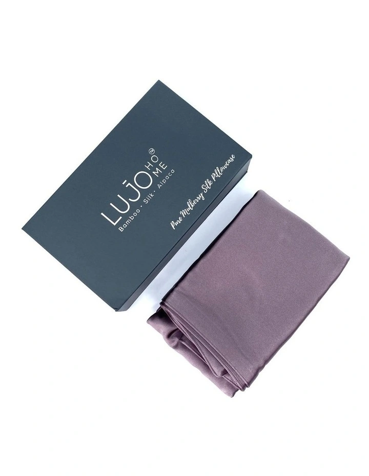 Silk Pillowcase Mulberry 19 Momme In Plum 4 Silk Pillowcase Mulberry 19 Momme In Plum - Image 2