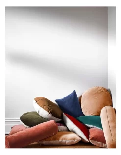 Luxury Velvet 55cm Round Cushion Auburn -Household Items Shop 925061860 2 720x928