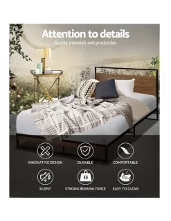 Dane Metal Bed Frame King Single In Black -Household Items Shop 925233040 5 720x928