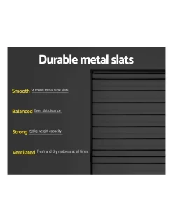 Dane Metal Bed Frame King Single In Black -Household Items Shop 925233040 7 720x928