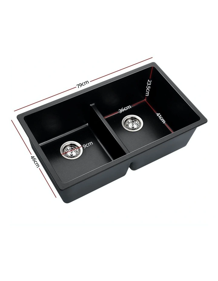 Stone Kitchen Sink 79X46mm In Black 7 Stone Kitchen Sink 79X46mm In Black - Image 5