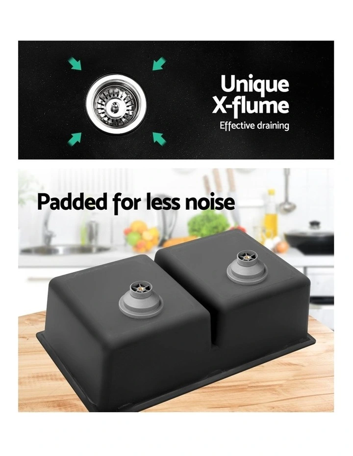 Stone Kitchen Sink 79X46mm In Black 9 Stone Kitchen Sink 79X46mm In Black - Image 7
