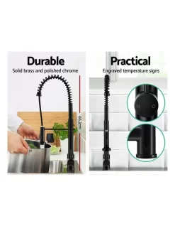 Wels Pull Out Kitchen Tap In Black -Household Items Shop 925311610 5 720x928