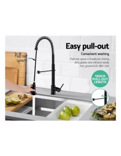 Wels Pull Out Kitchen Tap In Black -Household Items Shop 925311610 6 720x928