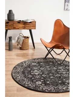 Evoke Estella Charcoal Transitional Round Rug 10 Evoke Estella Charcoal Transitional Round Rug -Household Items Shop 926338600 4 720x928