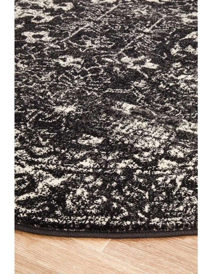 Evoke Estella Charcoal Transitional Round Rug 6 Evoke Estella Charcoal Transitional Round Rug - Image 4