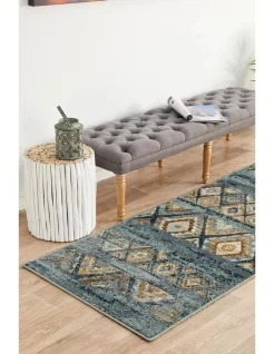 Oxford Mayfair Contrast Blue Rug -Household Items Shop 926343550 3 720x928